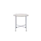 Mesa Auxiliar Ergode Brecon con Tapa Redonda de Madera y Patas Cromadas Mesa Auxiliar Ergode Brecon con Tapa Redonda de Madera y Patas Cromadas