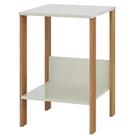 Mesa Auxiliar Industrial F14 Pradel 100% MDF Off White/Freijo Fosco 40x44x60 cm Compacta e Funcional