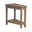 Mesa auxiliar lateral Benzara en caoba marrón claro inclinada