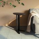 Mesa Auxiliar Lateral Orgânica Oval 100% MDF 60cm Preto Mesa Auxiliar Lateral Orgânica Oval 100% MDF 60cm Preto