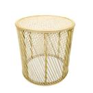 Mesa Auxiliar Menor Bambu Finos Traços Decorativa