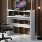 Mesa Auxiliar Multiuso Branca 77cm Moderna, Resistente e Versátil para Sala, Quarto e Escritório