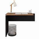 Mesa Auxiliar para Escritório Yaris YAR9045 Office 90cm Marrom e Preto