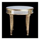 Mesa Auxiliar Redonda Design Espelhado e Dourado Mesa Auxiliar Redonda Design Espelhado e Dourado
