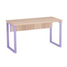 Mesa Auxiliar Tubolar PE 40 Pandin 90 Cm Noce Naturale e Lilas Mesa Auxiliar Tubolar PE 40 Pandin 90 Cm Noce Naturale e Lilas
