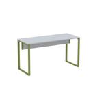 Mesa Auxiliar Tubular P25 Pandin 90 CM Cinza e Verde