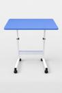 Mesa Azul para Estudo Notebook Com Rodinhas Altura Ajustável
