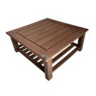 Mesa Baixa Madeira Plástica Marrom 41x50x50cm Sustentável Mesa Baixa Madeira Plástica Marrom 41x50x50cm Sustentável