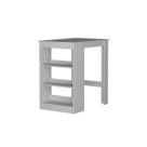 Mesa Bancada 2 Lugares com Nichos Nova Mobile Branco Mesa Bancada 2 Lugares com Nichos Nova Mobile Branco