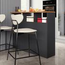 Mesa Bancada Balcão Ilha para Cozinha com 3 Portas e Nichos Divisor de Ambiente Veneza