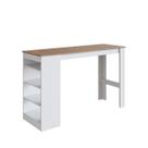 Mesa Bancada Gourmet 135cm Para 4 Lugares Branco Montana