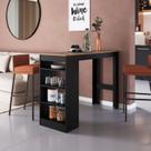 Mesa Bancada Gourmet 135cm para 4 Lugares Preto/Montana