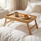 Mesa Bandeja Café Da Manhã Cama Sofá Madeira Bambu Notebook Estudo Trabalho Apoio Retrátil Dobrável