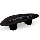 Mesa Bean De Centro Organica Duo Em Ebano 120x80cm