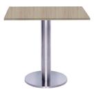 Mesa Beta Big Inox 75 cm (Alt) Disco Redondo Tampo MDP Quadrado 60 cm (Larg) x 2,50 cm (Alt) CasaBlanca