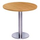 Mesa Beta Big Inox 75 cm (Alt) Disco Redondo Tampo MDP Redondo 60 cm (Larg) x 2,50 cm (Alt) Samba