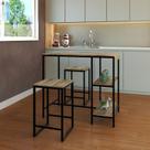 Mesa Bistrô 100cm 2 Banquetas Active Yescasa