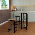Mesa Bistrô 100cm 2 Banquetas Active Yescasa