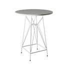Mesa Bistrô Alta 60Cm Branca Base Ferro Branco Cor: Branco