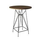 Mesa Bistrô Alta Eames 60cm Amêndoa Base Ferro Preto