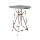 Mesa Bistrô Alta Eames 60cm Branca Base Ferro Cobre