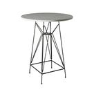 Mesa Bistrô Alta Eames 60cm Branca Base Ferro Preto