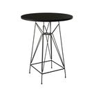 Mesa Bistrô Alta Eames 60cm Preta Base Ferro Preto