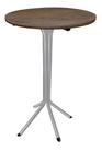 Mesa Bistrô Alta Em Aço Prata C/ Tampo 60cm Redondo Mdf Mesa Bistrô Alta Em Aço Prata C/ Tampo 60cm Redondo Mdf