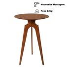 Mesa Bistrô Alta Grécia Madeira Maciça Tampo Lâminado Castanho