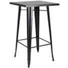 Mesa Bistrô Alta Tolix 60x60cm Preta, Ideal para Bar, Café ou Área Gourmet