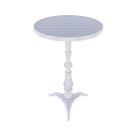 Mesa Bistrô Alta Veroninha Com Tampo Alumínio Branco 106cm