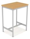 Mesa Bistro Aluminio Eucalipto 55x55x95cm - Copenhagen Colorido