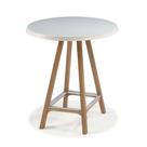 Mesa Bistro Amores 80 cm (DIAM) com Tampo de Vidro Fendi Claro Base Madeira Pinhao - 56923 Mesa Bistro Amores 80 cm (DIAM) com Tampo de Vidro Fendi Claro Base Madeira Pinhao - 56923