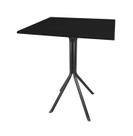 Mesa Bistrô Baixa Preta Aço C/ Tampo 60cm Quadrado MDF