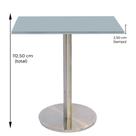 Mesa Bistrô Beta 112,50 cm (Alt) Disco Redondo Tampo MDP Quadrado 60 cm (Larg) x 2,50 cm (Alt) Cinza