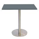 Mesa Bistrô Beta 112,50 cm (Alt) Disco Redondo Tampo MDP Quadrado 60 cm (Larg) x 2,50 cm (Alt) Grafite