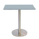 Mesa Bistrô Beta 112,50 cm (Alt) Disco Redondo Tampo MDP Quadrado 80 cm (Larg) x 2,50 cm (Alt) Cinza Mesa Bistrô Beta 112,50 cm (Alt) Disco Redondo Tampo MDP Quadrado 80 cm (Larg) x 2,50 cm (Alt) Cinza