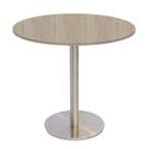 Mesa Bistrô Beta 112,50 cm (Alt) Disco Redondo Tampo MDP Redondo 80 cm (Larg) x 2,50 cm (Alt) Noce Naturalle