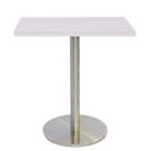 Mesa Bistrô Beta 112,50 cm (Altura) com Tampo em MDP Quadrado 70 cm Branco Mesa Bistrô Beta 112,50 cm (Altura) com Tampo em MDP Quadrado 70 cm Branco
