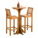 Mesa Bistrô com 2 Banquetas Confort Banco de Madeira Bar Cozinha