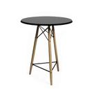 Mesa Bistrô De Madeira 60Cm Preta Cor: Preto