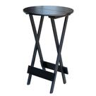 Mesa Bistrô Dobrável de Madeira Maciça - Preto