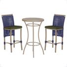 Mesa Bistro e 2 Banquetas Roma Fendi Corda Náutica 13 Trama Original