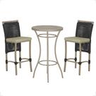 Mesa Bistrô e 2 Banquetas Roma Fendi Corda Náutica Estofado 7 Trama Original
