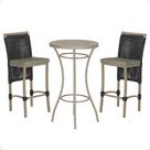 Mesa Bistrô e 2 Banquetas Roma Fendi Corda Náutica Estofado 8 Trama Original