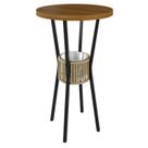 Mesa Bistrô Redonda com Porta Gelo Bar 70cm Madeira Maciça