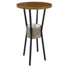 Mesa Bistrô Redonda com Porta Gelo Bar 70cm Madeira Maciça