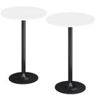 Mesa Bistrô Redonda Flamaker Base de Metal Tampo MDF