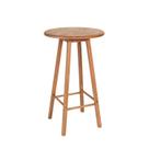 Mesa Bistrô Tampo Liso 60cm Naipe Marrom/Stain Nogueira