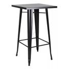 Mesa Bistro Tolix Alta Preta 60 X 60 Cm - Bar/café
